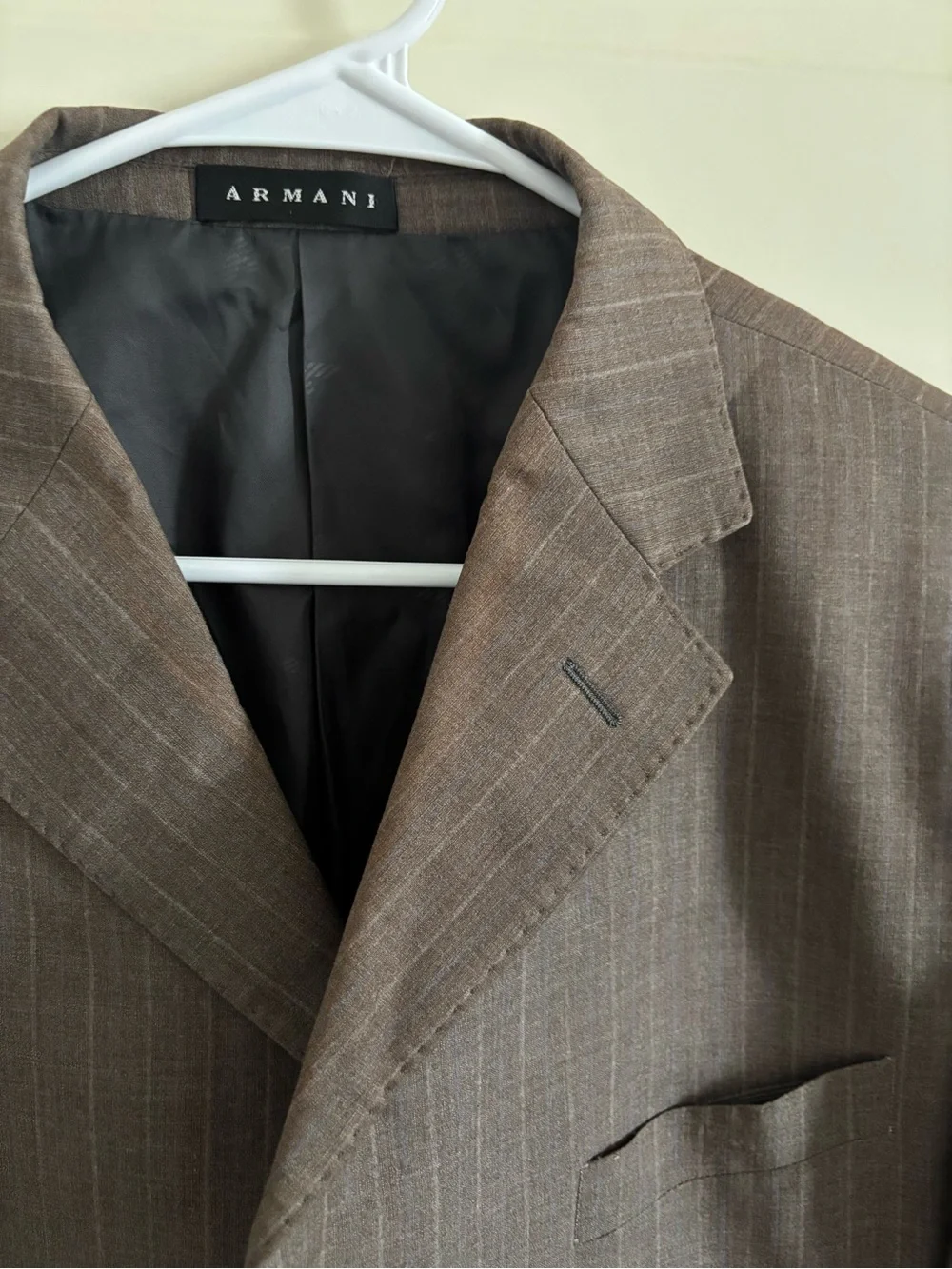 Giorgio Armani Men's Brown Pinstripe Sport Coat